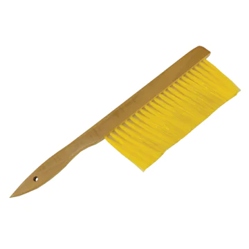 Brosse à abeilles bizbros - manche bois et poils nylon - 35 cm