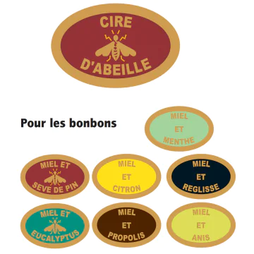 Étiquettes adhésives ovales 20x30 mm - boîte de 1000