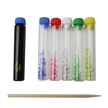 Kit de marquage reines - 5 x 50 dossards colorés avec colle non-toxique