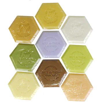 Savon au miel Thym 100 g - parfums assortis - lot de 9