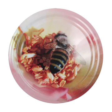 Capsules métalliques pasteurisables TO82 - fleur rose - lot de 25