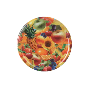 Lot de 25 capsules métalliques TO82 pasteurisation - motif mellifruits