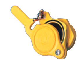 Robinet plastique jaune filetage mâle Ø 40x49 mm