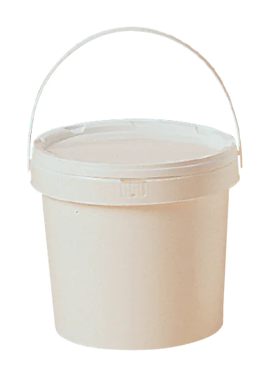 Seau plastique blanc 3kg (2,3L) avec couvercle