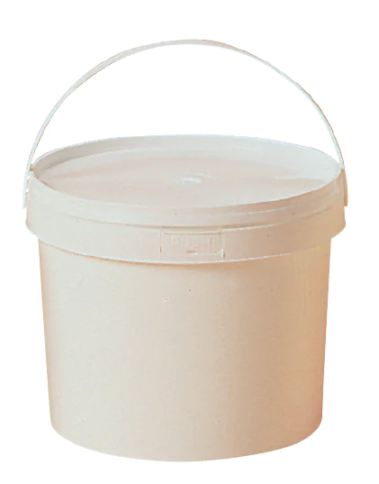 Seau plastique blanc 5kg (3.8 L) avec couvercle
