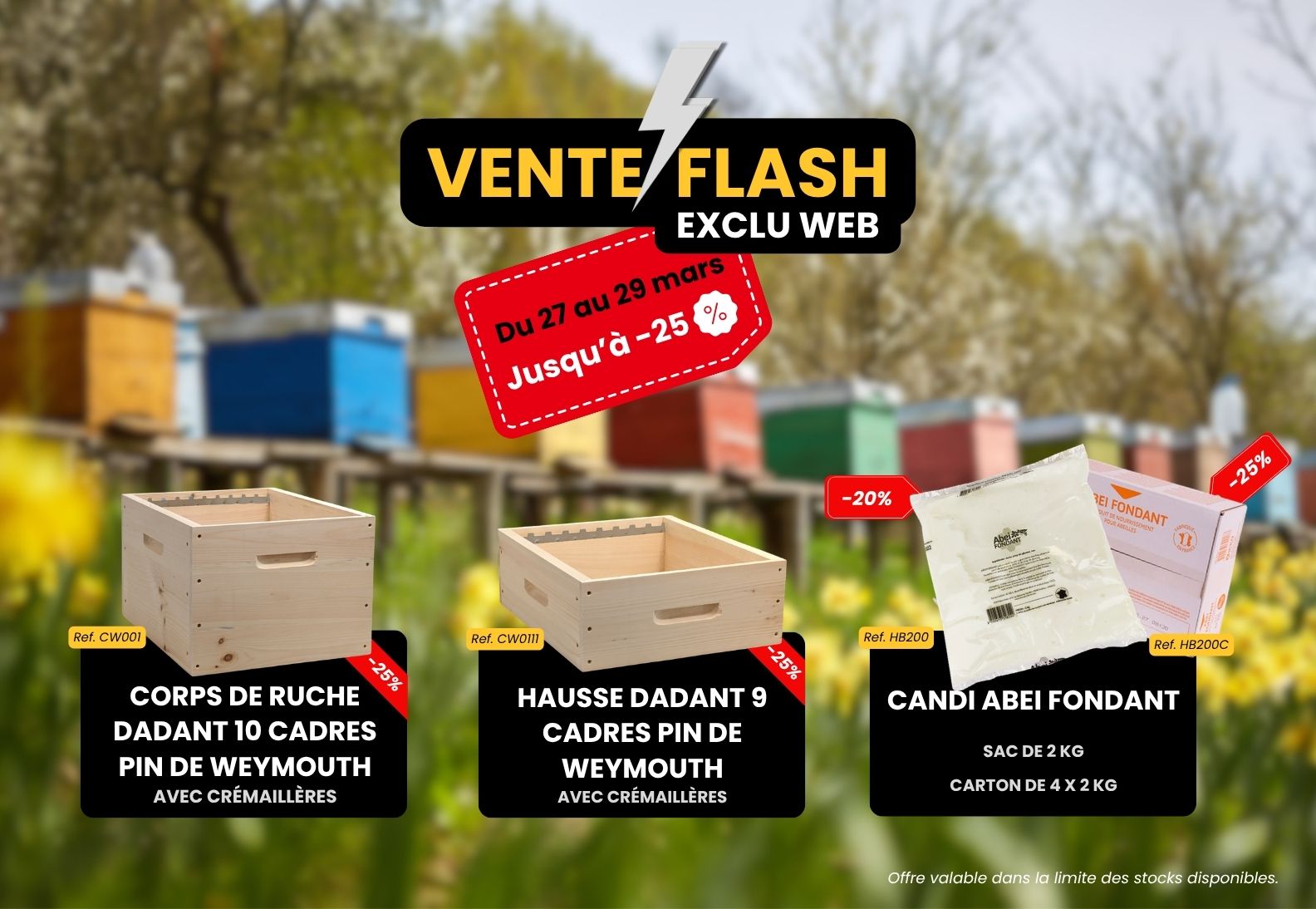 mat&eacute;riel complet pour vos visites au rucher