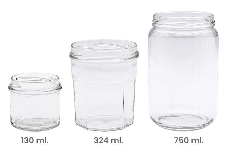 Capacités des pots en verre pour le miel