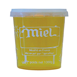 Pots en plastique pour le miel